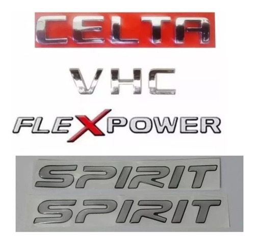 Kit Emblemas Chevrolet Celta Vhc Flexpower