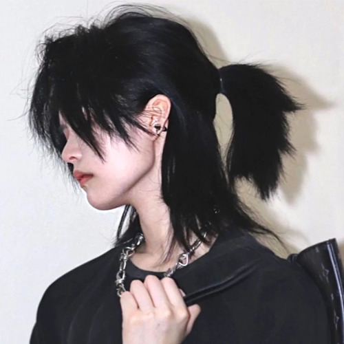 Peruca Natural Wolf Tail Mullet Head K1