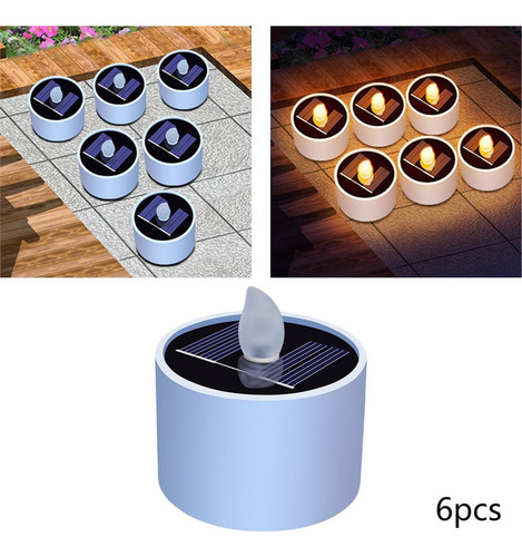 F Led Solares Tealight Decoración De Hadas Lámpara Solar De