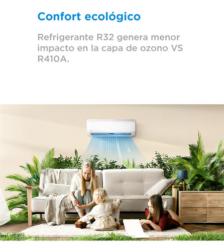 Minisplit Ecosaver-32 Inverter Seer 17.8, 1 Ton, Frío Calor, 220v