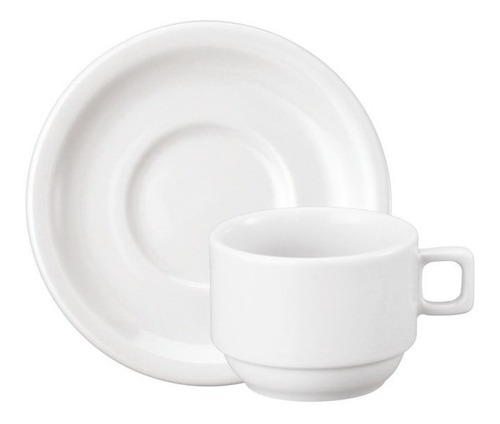 Kit De Xícaras Café Com Pires Porcelana Protel 12 Pç Schmidt