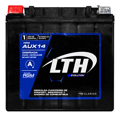 Bateria Auxiliar Lth Agm 12v 200 Amperes Modelo Aux14