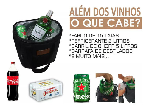 Bolsa térmica Heineken Gela Chopp Barrel de 5 litros con asa reforzada