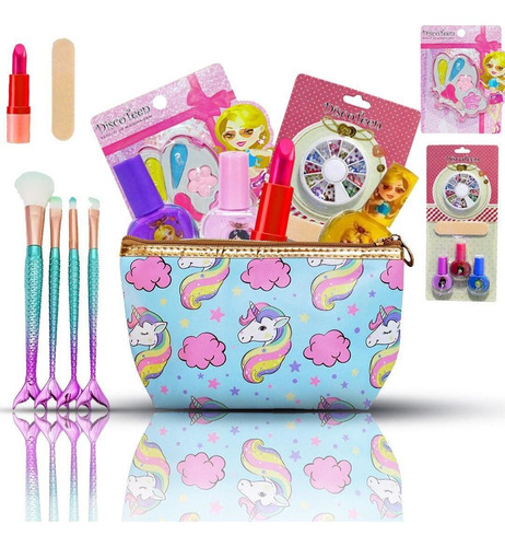 Kit Maquiagem Infantil Sombras Necessaire E Muito Mais Bz96