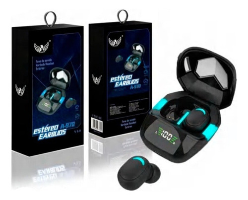 Fone De Ouvido Bluetooth Estéreo Sem Fio Altomex A-970 Cor Preto