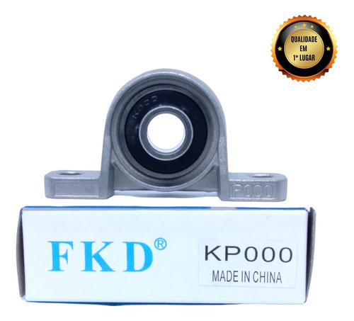 Kit C/02 - Mancal Kp000 + Rolamento Para Eixo De 10mm - Fkd