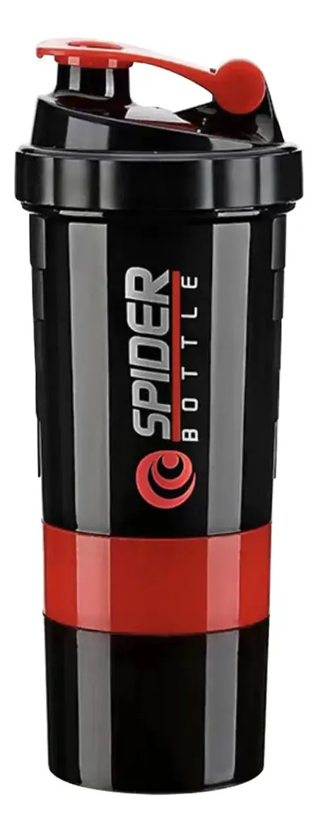 VAKRNY Shaker 500ml Para Proteínas - Vaso Mezclador Deportivo Antiderrames Con 2 Compartimentos (suplementos/píldoras), Bpa Free, Marcas De Medición, Ideal Para Gym/crossfit - Colo
