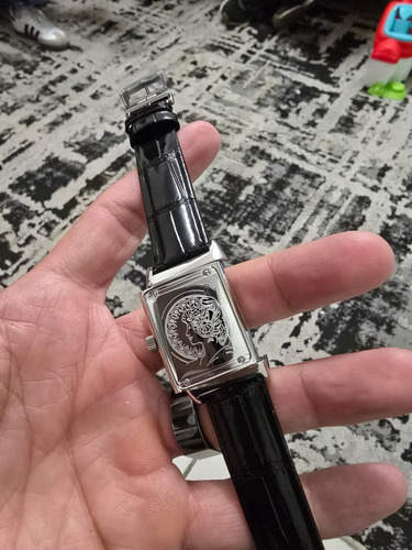 Reloj Premium Compatible Jger Reverso Negro Acero Blanco (Reacondicionado)