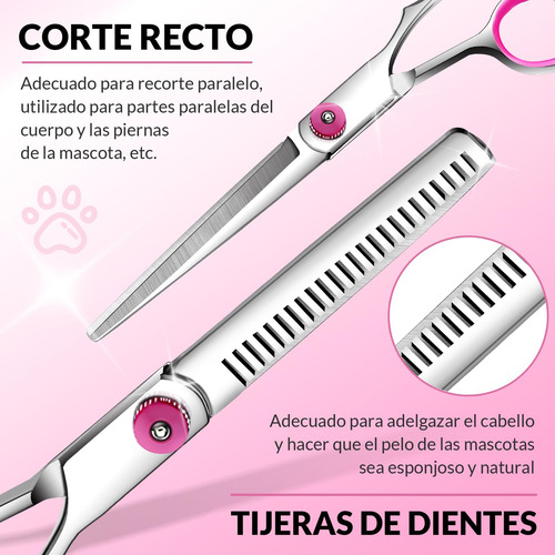 Tijeras Para Perros 5 Piezas,tijeras De Aseo De Acero
