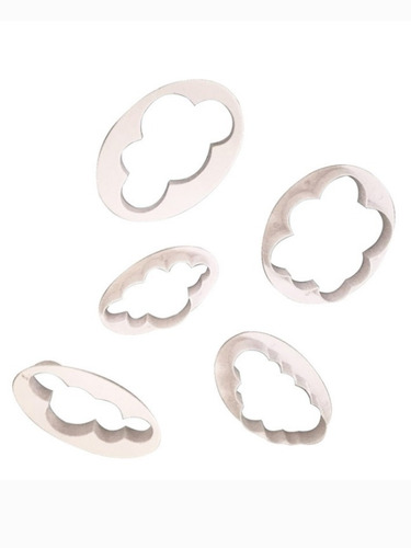 Set De 5 Cortantes De Nubes En Plástico
