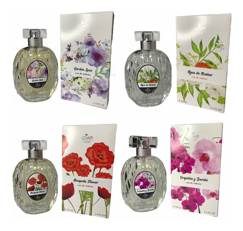 Perfume Iciar Garden Orquidea Agua De Azahar Amapola Flower