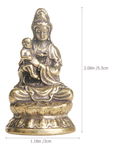 Estatua De Quan Yin, Estatua De Latón De Quan Yin, Figura De