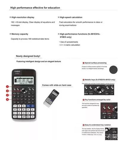 Calculadora Cientifica Fx-991ex Classwiz552 Funciones Negro