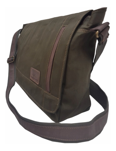 Imagen 5 de 6 de Cartero Morral San Roman Lona Impermeable Unisex Cuero