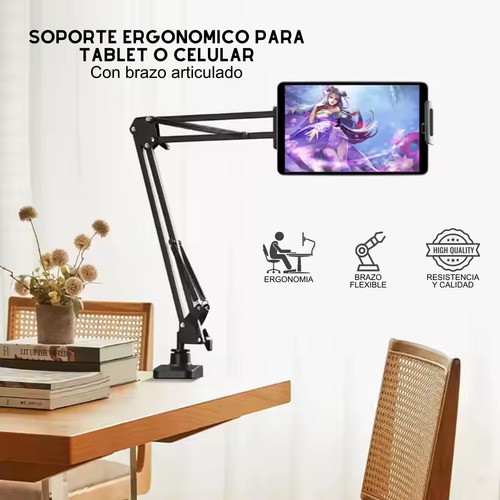 Soprote Brazo Articulado Para Celu Tablet Para Grabar Videos