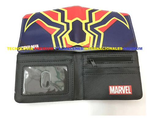 Carteras Unisex Doble Vista Spiderman Super Heroes Cocida 2/