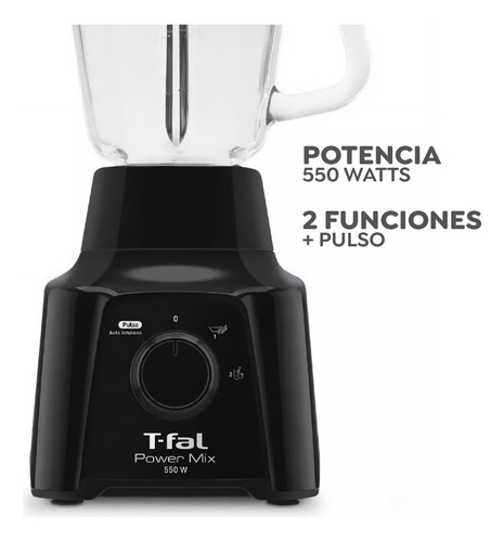 Licuadora T Fal Powermix 4 Cuchillas + Vaso Vidrio 1.75l