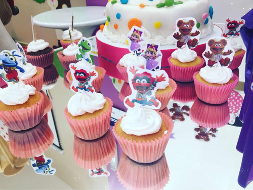 12 Toppers Pinchos Para Cupcake Personalizado