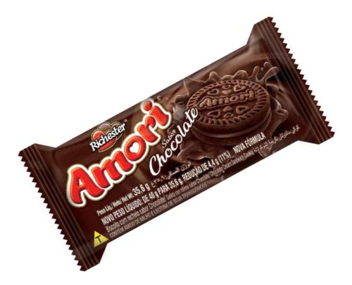 Kit 06 Und Bisc Recheado Amore Richester Chocolate 35,6g