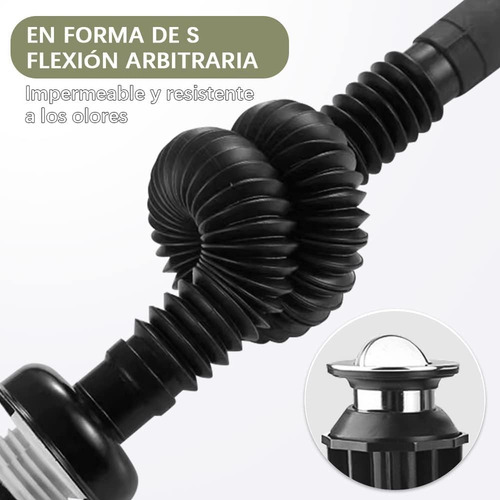 Cespol Con Sistema Anti Olores Y Botón Push Para Lavabo Heng
