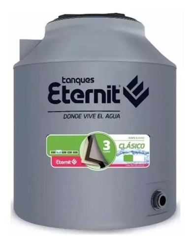 Tanque de agua Eternit Clásico Clásico tricapa vertical polietileno 300L de 725 mm x 807 mm