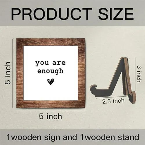 Placa De Madera Inspiracional 'you Are Enough' Con Soporte