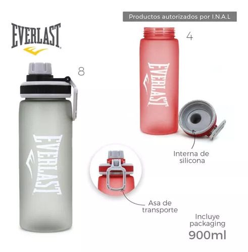 Botella Plástica De Agua Deportiva Antiderrame 900 Ml