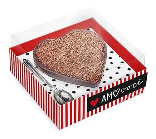 Caixa Meio Ovo Coração 250g - Tanto Amor - 06 Un - Cromus