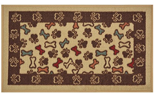 Pet Collection Huesos Y Patas Slip Mat Felpudo Beige Multico