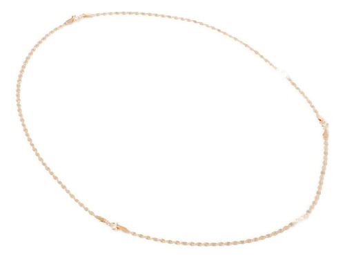 Cadena Valentina Estrella Tritono 2.5mm Oro Solido 10k 55cm Color Dorado