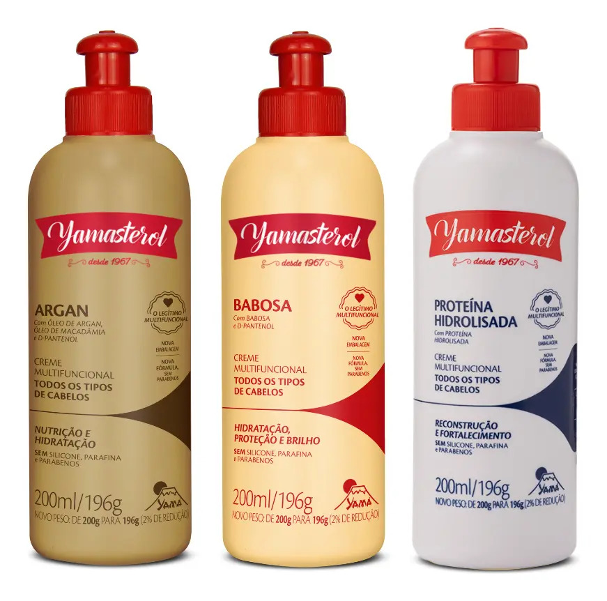 Kit 3 Yamasterol Cronograma Capilar Reparação Intensa Yamá 2