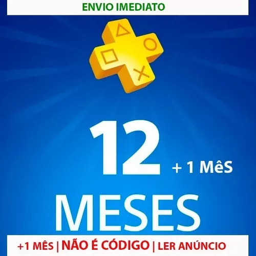 Cartão Psn Plus 1 Ano 12 Meses Playstation Ps3/ps4/ps5 - Desconto no Preço