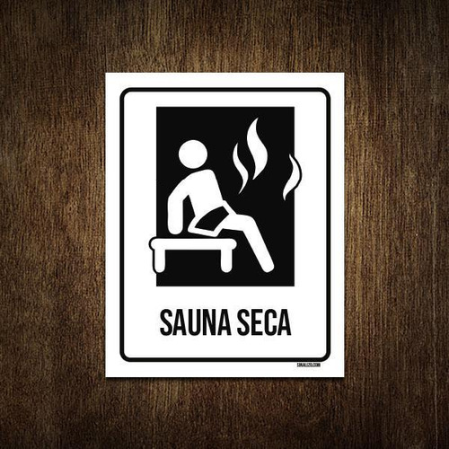 Placa Condomínio Ambiente Sauna Seca 27x35
