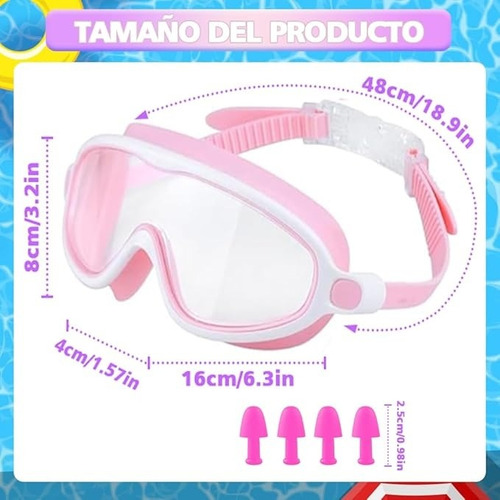Gafas De Natación Ajustables De Silicona Para Niños 2pz