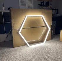 Comprar Luz Led Hexagonal Panel Detailing Iluminacion Taller