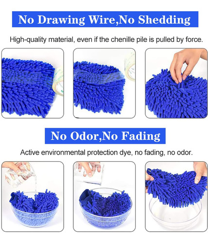 Tiankohelan 2 Guantes De Microfibra Para Lavado De Autos, Gu