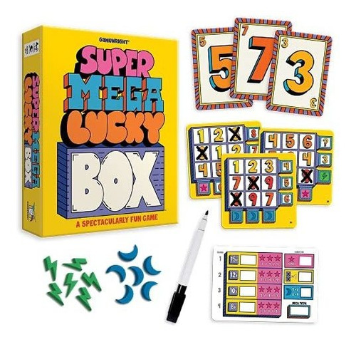 Gamewright - Super Mega Lucky Box - ¡el Espectacular Juego