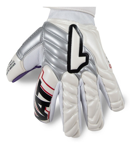 Imagen 2 de 7 de Guante De Portero Rinat Meta Gk Spine Semi Blanco Plata