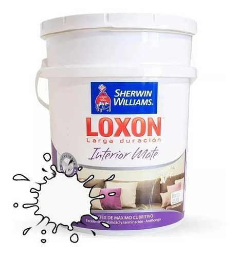 Pintura Loxon Latex Interior Mate Blanco X 10 Lt