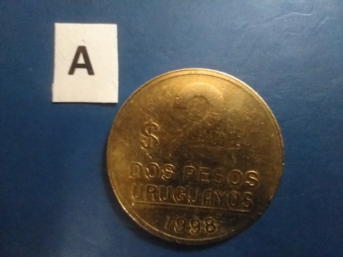 Moneda Uruguay Artigas Año 1998 De 2 Pesos 