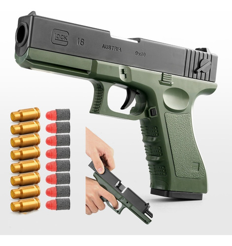 Glock 18 Juguete Bala Suave Simuladora Pistola Realista
