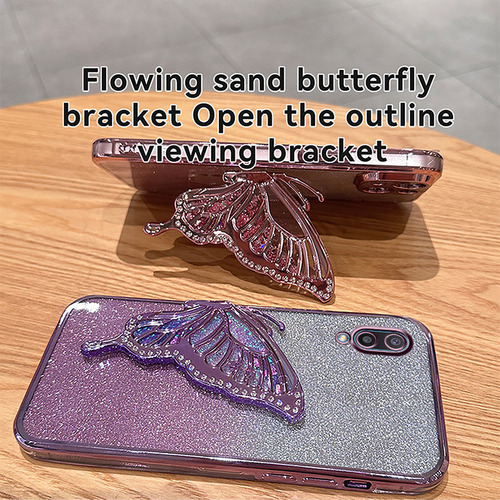 Funda Para Xiaomi Poco C75 14c Mariposa Rosa Flash