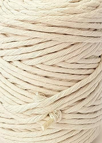 Macrame In Sola Hebra Algodon Natural Ft Cuerda Para