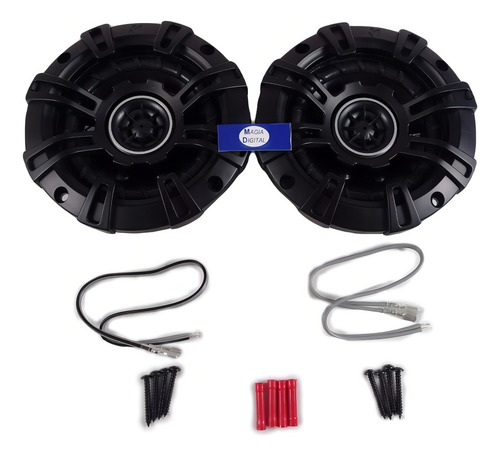 Alto-falante Kicker 43dsc404 120 watts 2 vias e 4 polegadas para carro, cor preta