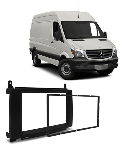 Moldura Painel Dvd 2din Preto Mercedes Sprinter 2013 A 2019