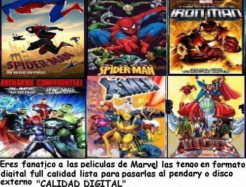 Películas Animadas Marvel Formato Digital Pendray