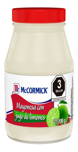 Mayonesa Mccormick Con Jugo De Limón 190g