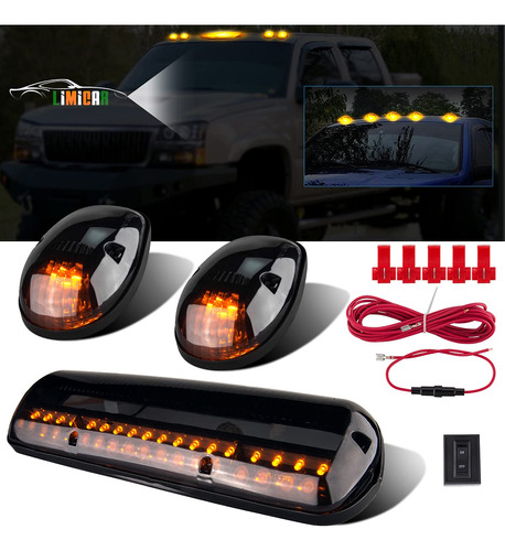 Limicar 3 Luz Led Color Ambar 30 Para Cn Chevrolet Silverado