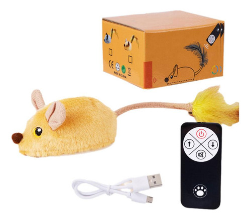 Juguete De Ratón Simulado Con Control Remoto Para Gatos, Jug