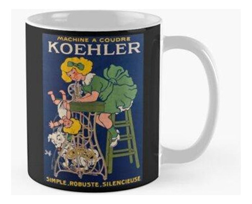 Taza X4 Máquina De Coser Koehler - Vintage Calidad Premium